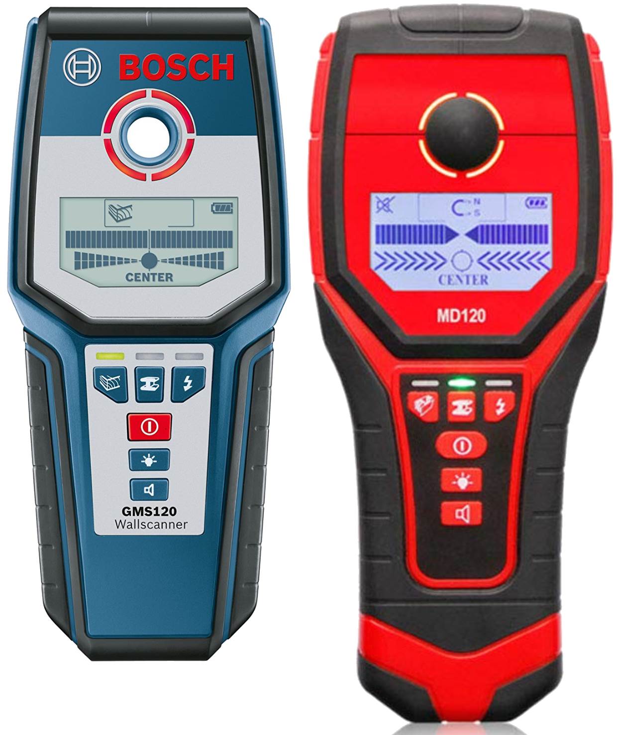 Comparison of the hidden wiring detector Bosch GMS 100 and MD120